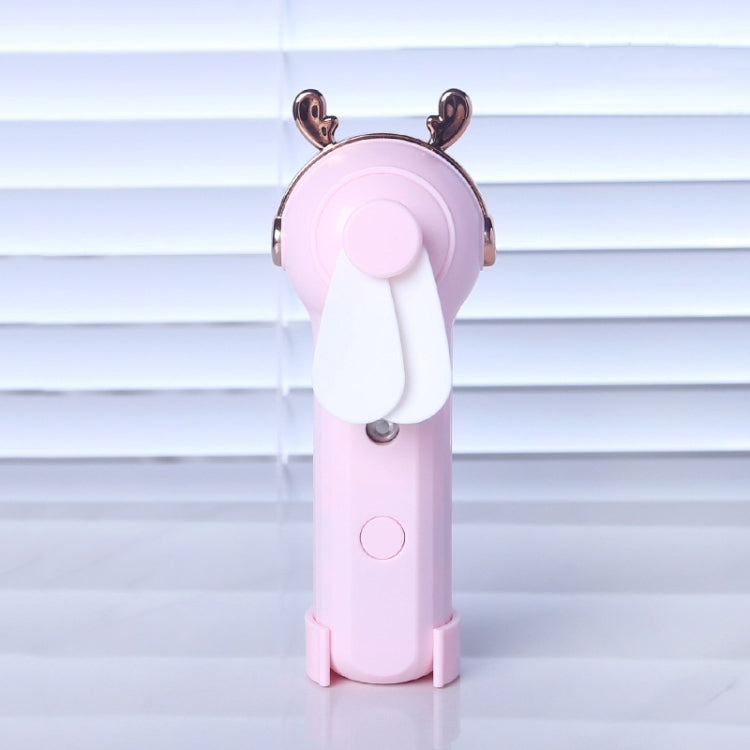 Handheld Hydrating Device Chargeable Fan Mini USB Charging Spray Humidification Small Fan(M11 Pink Deer) - Electric Fans by buy2fix | Online Shopping UK | buy2fix