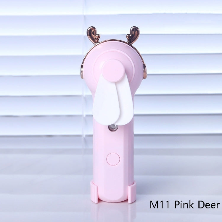 Handheld Hydrating Device Chargeable Fan Mini USB Charging Spray Humidification Small Fan(M11 Pink Deer) - Electric Fans by buy2fix | Online Shopping UK | buy2fix