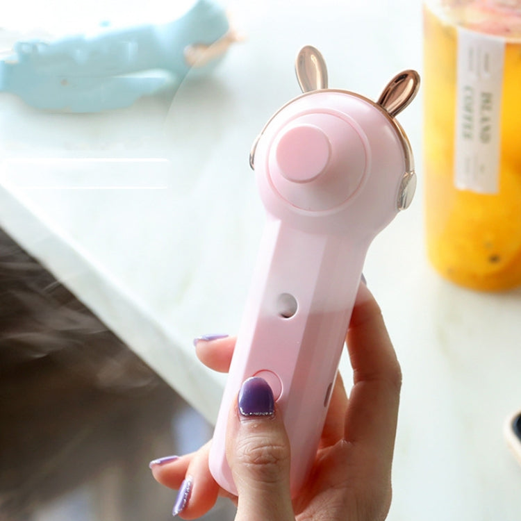 Handheld Hydrating Device Chargeable Fan Mini USB Charging Spray Humidification Small Fan(M10 Pink Kitten) by buy2fix