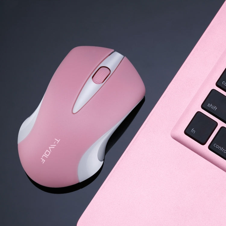 T-WOLF Q2 3-Buttons 1200 DPI 2.4GHz Wireless Mouse(Pink) - Wireless Mice by T-WOLF | Online Shopping UK | buy2fix