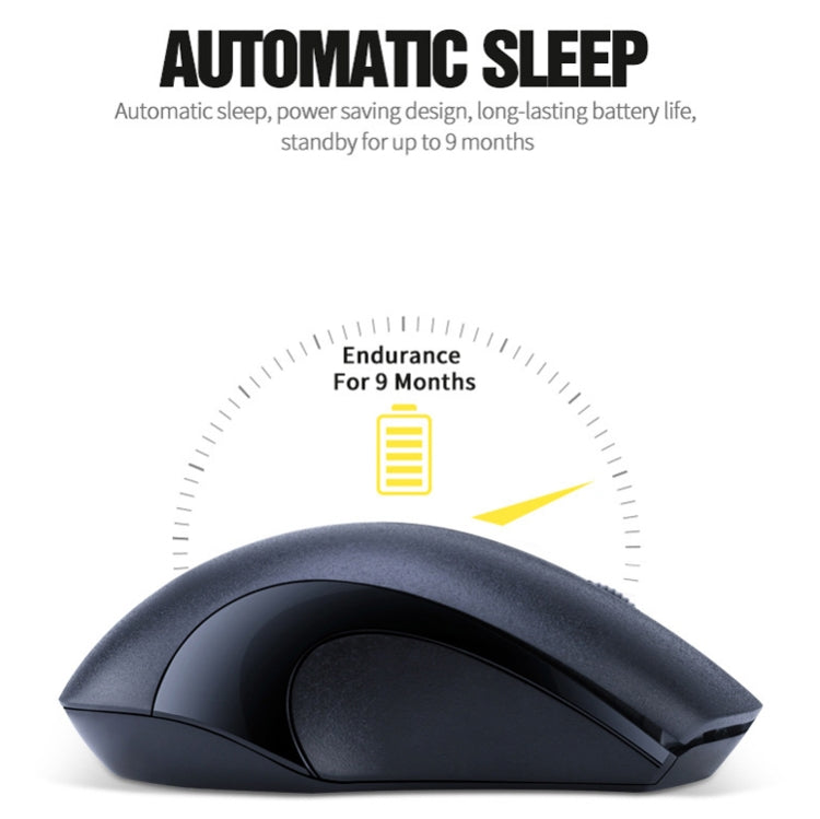 T-WOLF Q2 3-Buttons 1200 DPI 2.4GHz Wireless Mouse( Black) - Wireless Mice by T-WOLF | Online Shopping UK | buy2fix
