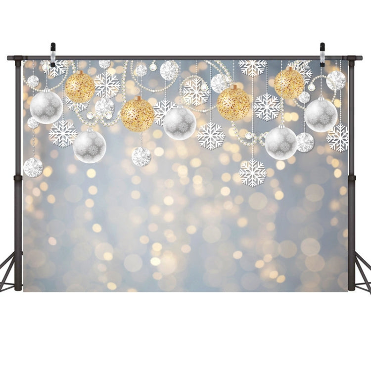 2.1m X 1.5m Christmas Ball Snowflake Party Decorative Photography Background - by buy2fix | Online Shopping UK | buy2fix