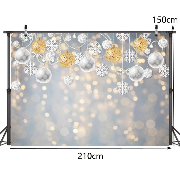 2.1m X 1.5m Christmas Ball Snowflake Party Decorative Photography Background - by buy2fix | Online Shopping UK | buy2fix