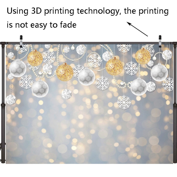 2.1m X 1.5m Christmas Ball Snowflake Party Decorative Photography Background - by buy2fix | Online Shopping UK | buy2fix