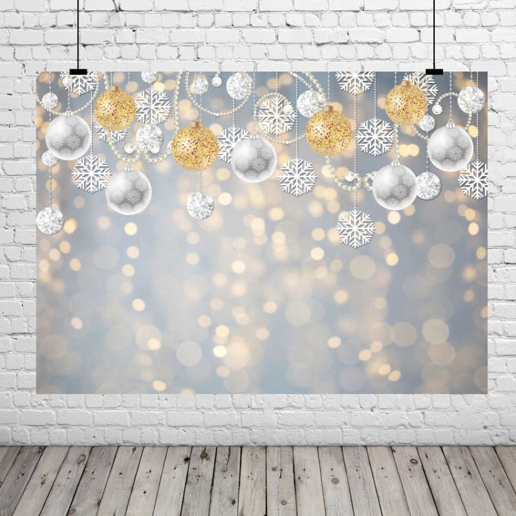 2.1m X 1.5m Christmas Ball Snowflake Party Decorative Photography Background - by buy2fix | Online Shopping UK | buy2fix