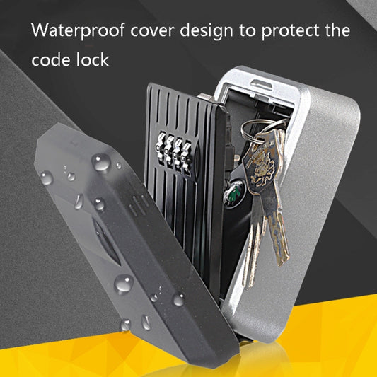 KB-Q-FSG Large Capacity Wall-Mounted Key Box Password Key Storage Box(Black) by buy2fix