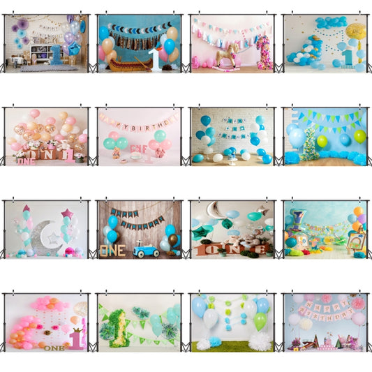 2.1m X 1.5m One Year Old Birthday Photography Background Party Decoration Hanging Cloth(586) by buy2fix