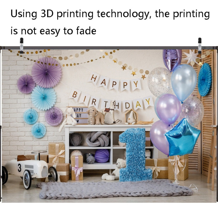 2.1m X 1.5m One Year Old Birthday Photography Background Party Decoration Hanging Cloth(583) - Birthday Party by buy2fix | Online Shopping UK | buy2fix