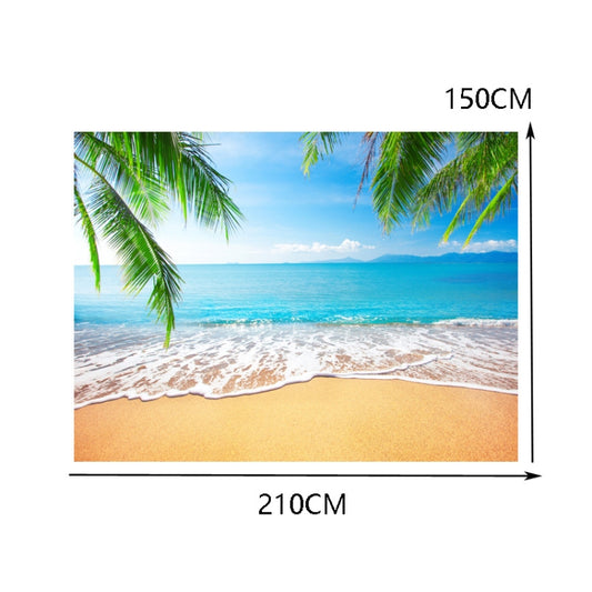 2.1m X 1.5m Coconut Tree Sea View Photography Cloth by buy2fix