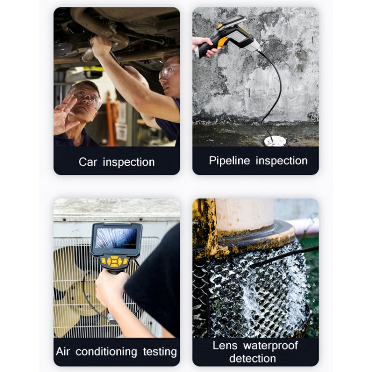 Industrial Dual-Lens Endoscope HD Handheld Screen Pipe Car Inspection Tool, Specification: Line Length 10m by buy2fix