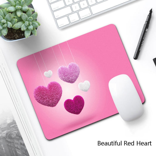 6 PCS Non-Slip Mouse Pad Thick Rubber Mouse Pad, Size: 21 X 26cm(Beautiful Red Heart) by buy2fix