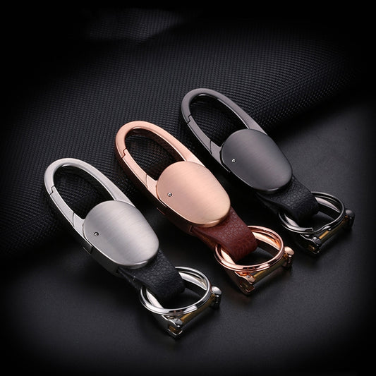 JOBON ZB-167A Horseshoe Car Keychain Men Metal Waist Hanging Keychain(Black) by JOBON