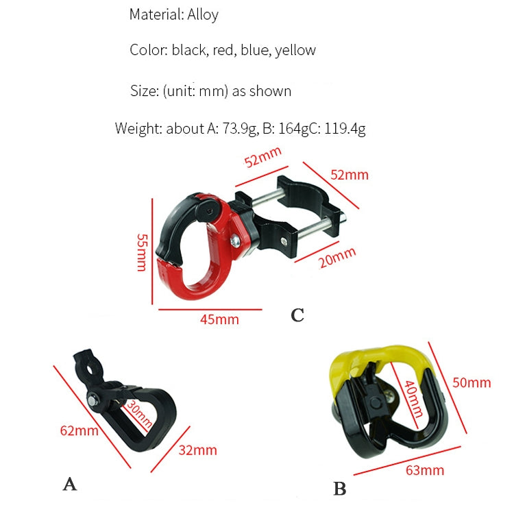 For Ninebot MAX G30 Scooter Accessories Aluminum Alloy Hook Rod Hook, Specification: Double Hook (Blue Black) - Accessories & Parts by buy2fix | Online Shopping UK | buy2fix