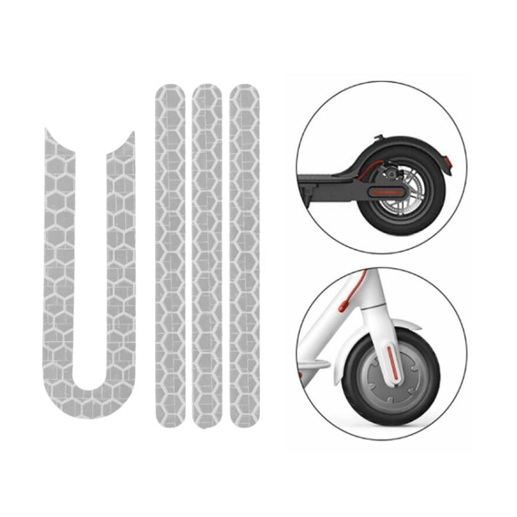 Scooter Stickers Reflective Cursor Scooter Mudguard Reflective Sticker For Xiaomi Mijia M365 / M365 Pro (White) - Accessories & Parts by buy2fix | Online Shopping UK | buy2fix