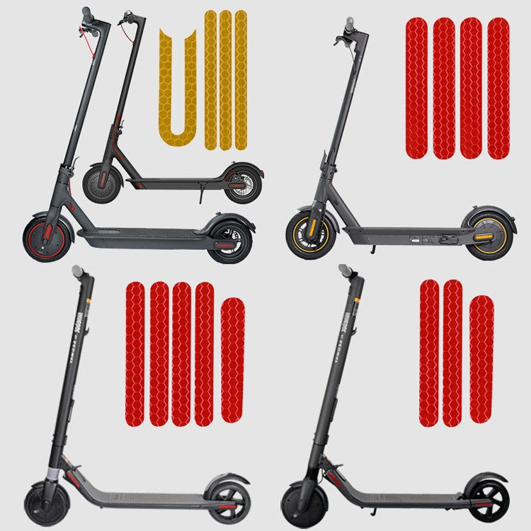 Scooter Stickers Reflective Cursor Scooter Mudguard Reflective Sticker For Ninebot Max G30 (Red) - Accessories & Parts by buy2fix | Online Shopping UK | buy2fix