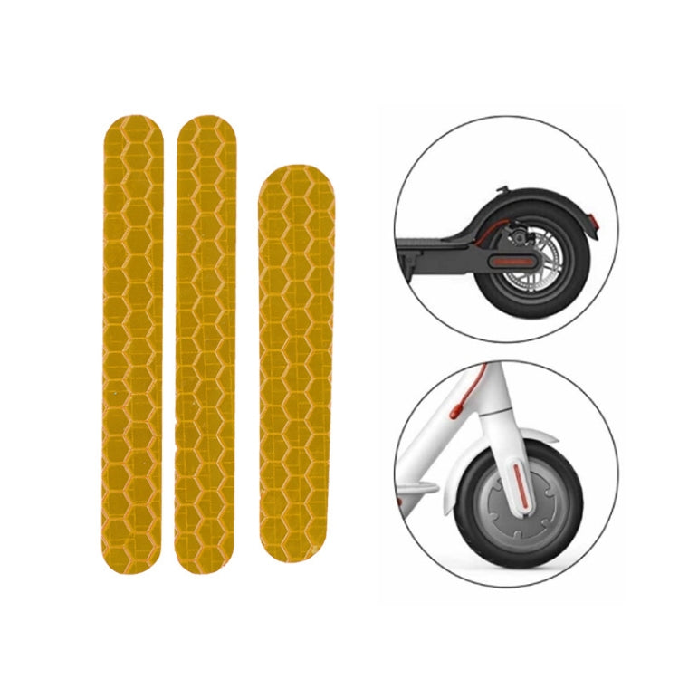 Scooter Stickers Reflective Cursor Scooter Mudguard Reflective Sticker For Ninebot ES2 (Yellow) - Accessories & Parts by buy2fix | Online Shopping UK | buy2fix