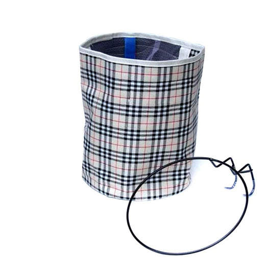 Bicycle Basket Cloth Hanging Basket Folding Bicycle Basket(Beige Square) by buy2fix