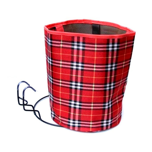 Bicycle Basket Cloth Hanging Basket Folding Bicycle Basket(Red Square) by buy2fix