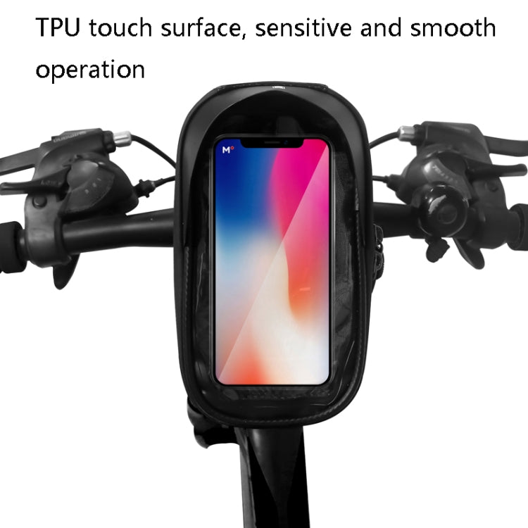 B22 Bicycle EVA Hard Shell Handlebar Bag Touch Screen Waterproof Mobile Phone Bag(Black) by buy2fix