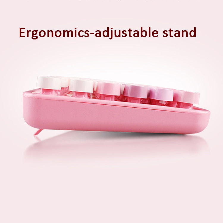 Mofii Sweet Wireless Keyboard And Mouse Set Girls Punk Keyboard Office Set, Colour: Green Mixed Version by Mofii