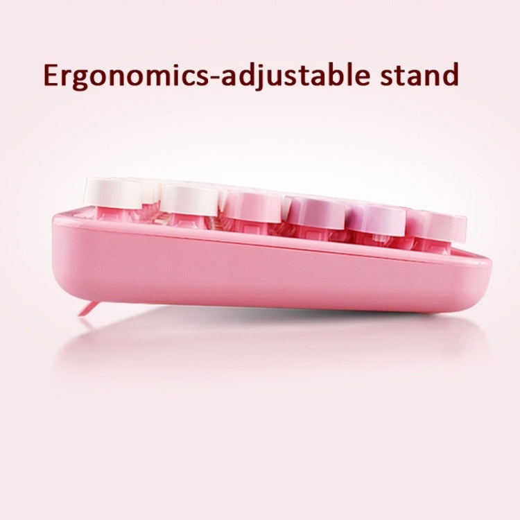 Mofii Sweet Wireless Keyboard And Mouse Set Girls Punk Keyboard Office Set, Colour: Purple Mixed Version by Mofii