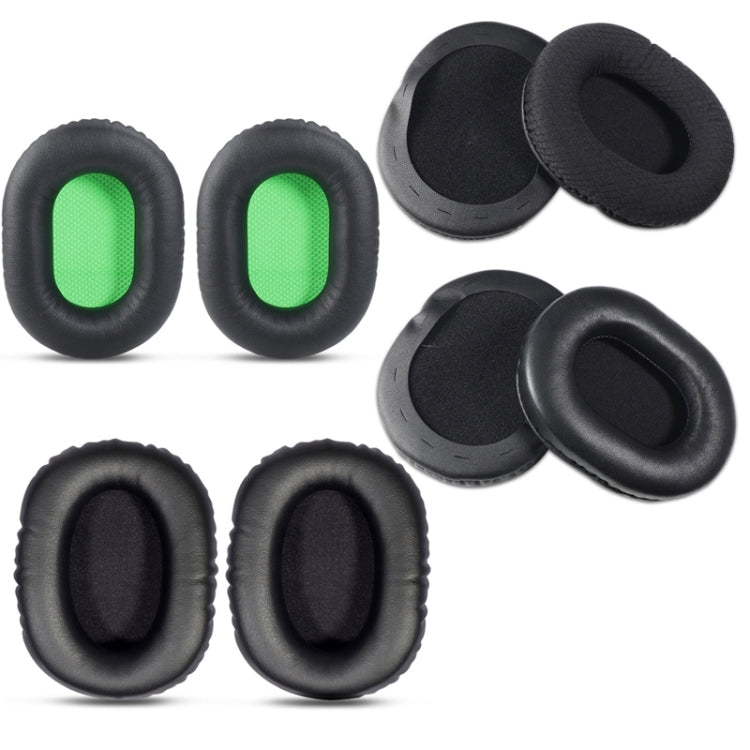 2 PCS Headset Sponge Cover For Razer V2, Colour: Black Skin Green Net - Earmuff & Pad by buy2fix | Online Shopping UK | buy2fix