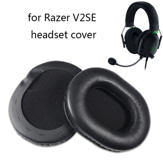 2 PCS Headset Sponge Cover For Razer V2, Colour: Black Lambskin by buy2fix