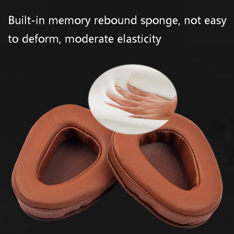 1 Pairs Headphone Sponge Leather Earmuffs For Skullcandy Aviator 2(Brown) - Earmuff & Pad by buy2fix | Online Shopping UK | buy2fix