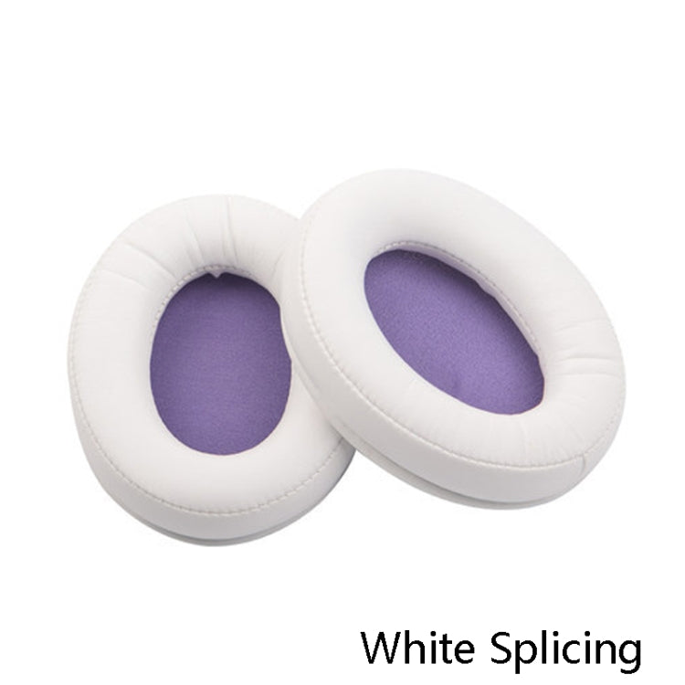 2 PCS Headset Sponge Cover Ear Pad Leather Case For Kingston Cloud Silver II, Colour: White Splicing - Earmuff & Pad by buy2fix | Online Shopping UK | buy2fix
