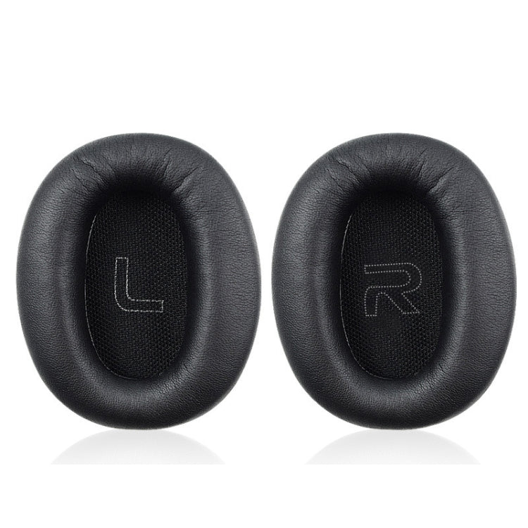 1 Pair Protein Skin Leather Headest Sponge Earmuffs For Edifier W820BT / W808BT / K815 / K815PG1 / H840 / K800 / K830(Black) - Earmuff & Pad by buy2fix | Online Shopping UK | buy2fix
