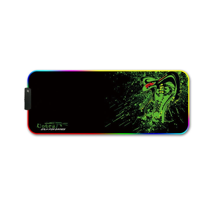 350x900x3mm F-01 Rubber Thermal Transfer RGB Luminous Non-Slip Mouse Pad(Brontosaurus) - Mouse Pads by buy2fix | Online Shopping UK | buy2fix