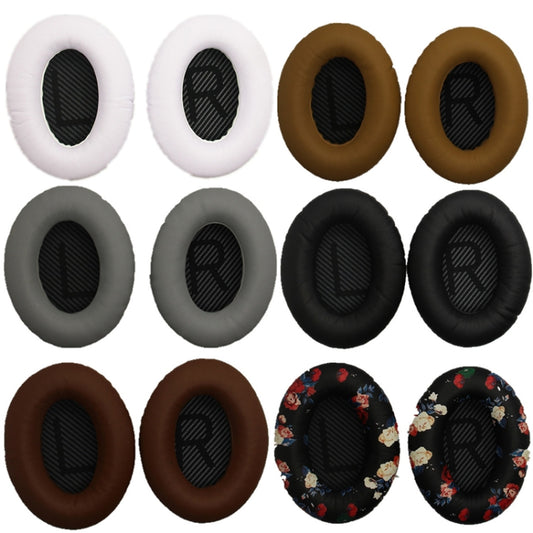 2 PCS Headset Sponge Cover For BOSE QC15 / QC3 / QC2 / QC25 / AE2 / AE2i(Print Color + Black LR) by buy2fix