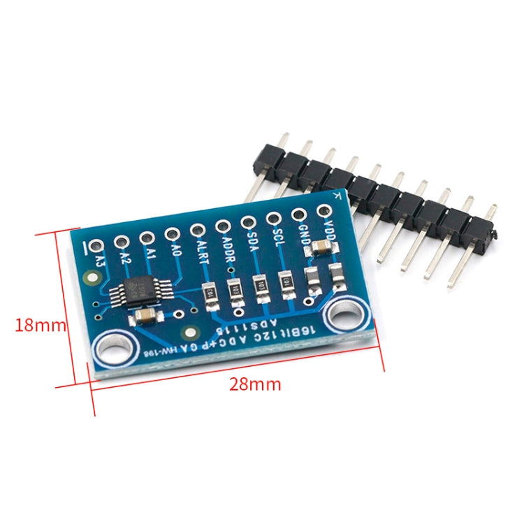 CJMCU-ADS1115 16-Bit Precision Analog-To-Digital Converter AdC 4-Channel Development Board Module - Arduino Nucleo Accessories by buy2fix | Online Shopping UK | buy2fix