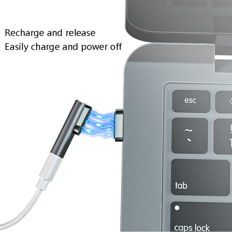 20 Pin Elbow Magnetic USB-C / Type-C Adapter Support Charging and 4K Video Transferring(Silver) - Charging Cable & Head by buy2fix | Online Shopping UK | buy2fix