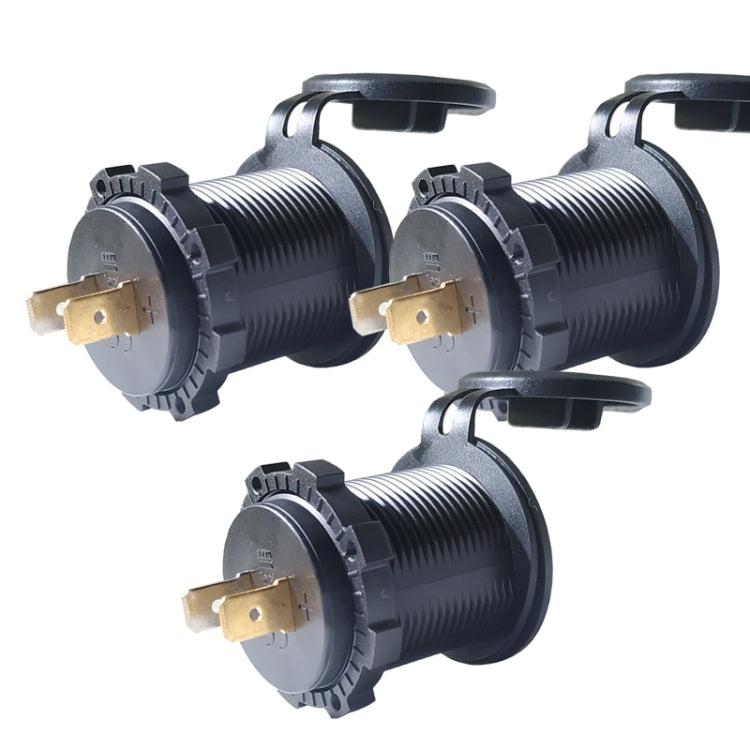 Car Motorcycle Modified Charger Double Aperture 4.2A With Touch Switch USB Car Charge(Green Light) by buy2fix