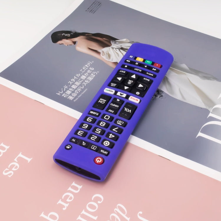 Y14 Remote Silicone Protective Case With Lanyard For LG AKB75095307/74915305/75375604(Blue) - Remote Control Covers by buy2fix | Online Shopping UK | buy2fix