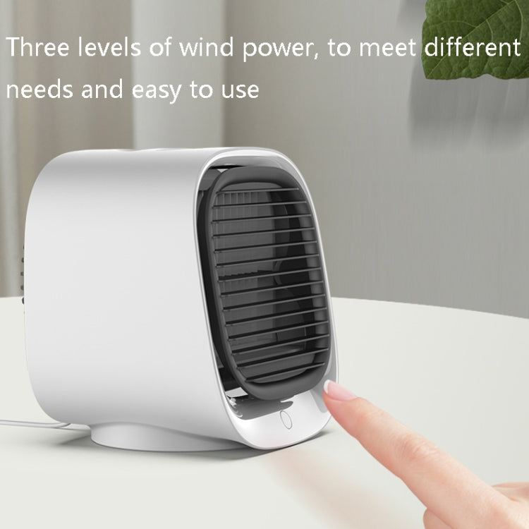Desktop Cooling Fan USB Portable Office Cold Air Conditioning Fan, Colour: M201 Sky White - Electric Fans by buy2fix | Online Shopping UK | buy2fix