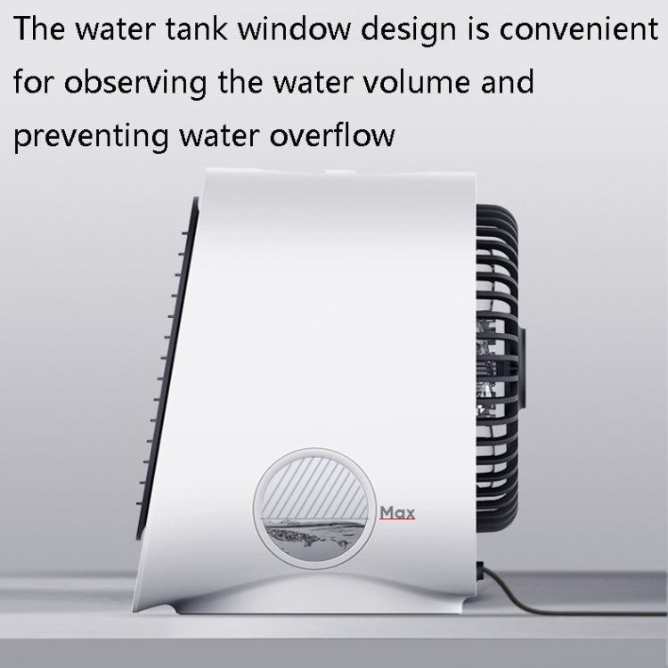 Desktop Cooling Fan USB Portable Office Cold Air Conditioning Fan, Colour: M201 Sky White - Electric Fans by buy2fix | Online Shopping UK | buy2fix