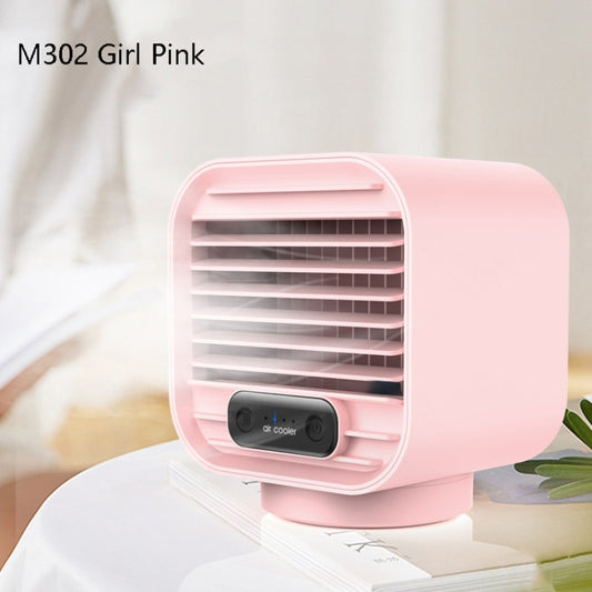 Desktop Cooling Fan USB Portable Office Cold Air Conditioning Fan, Colour: M302 Girl Pink by buy2fix