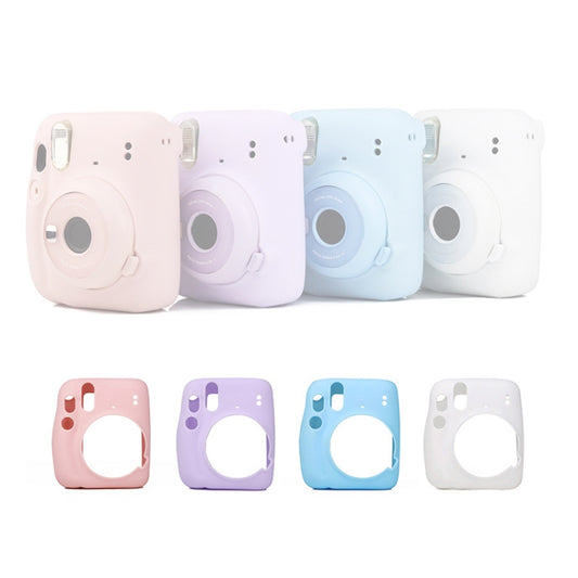 Camera Jelly Color Silicone Protective Cover For Fujifilm Instax mini 11(White) by buy2fix