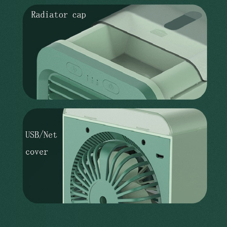 Desktop Humidification Spray USB Water-cooled Fan(Green) - Electric Fans by buy2fix | Online Shopping UK | buy2fix