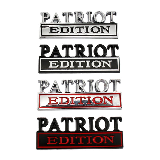 2 PCS Patriot Edition Metal Leaf Board Car Stickers Back Tail Box Label(Black White) by buy2fix