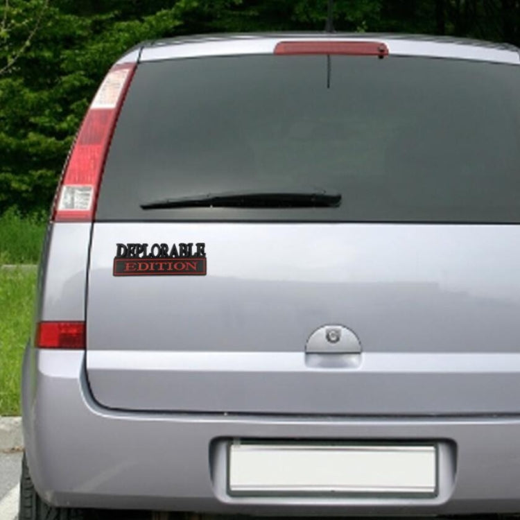 2 PCS Car Modified Metal Car Standard DEPLORABLE Edition Car Stickers(Silver Red) by buy2fix