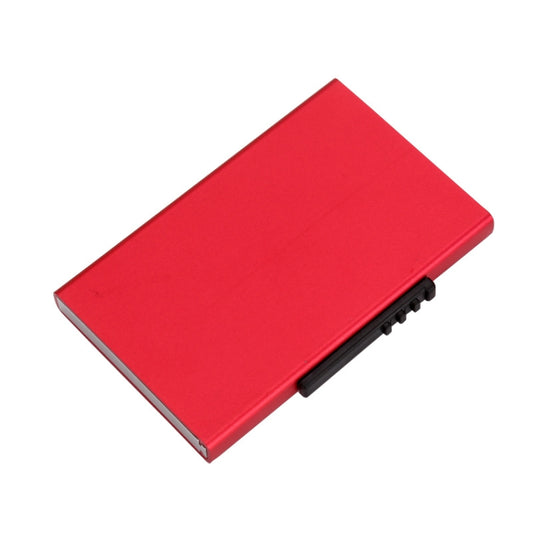 RFID Anti-Theft And Anti-Magnetic Aluminum Alloy Credit Card Case(Red) by buy2fix