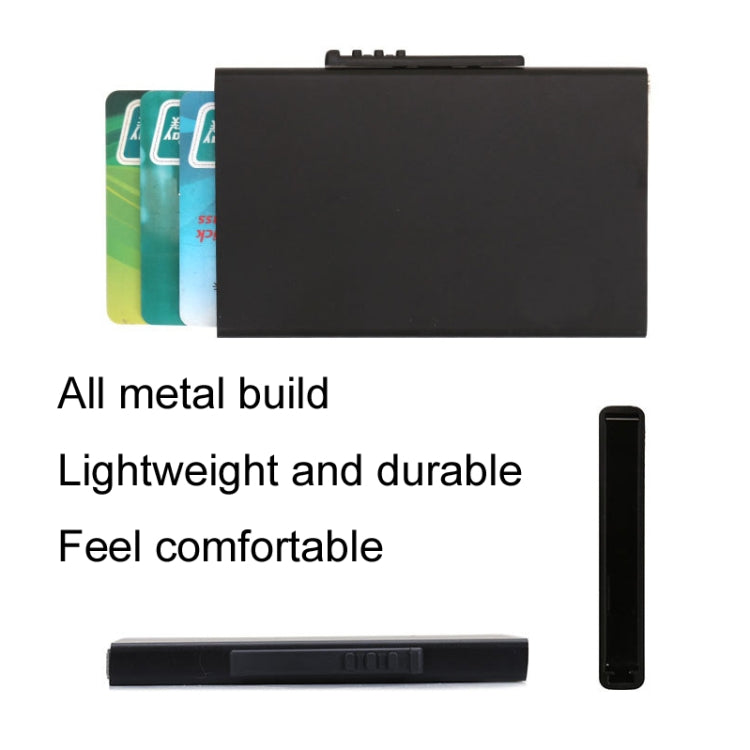 RFID Anti-Theft And Anti-Magnetic Aluminum Alloy Credit Card Case(Black) - Antimagnetic RFID Package by buy2fix | Online Shopping UK | buy2fix