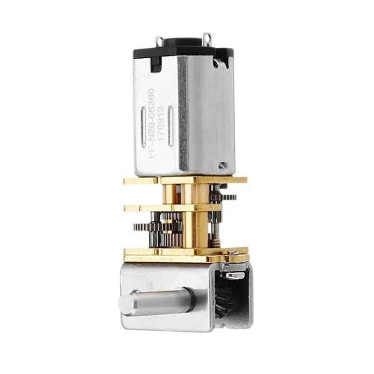 GW12N20 Worm Gear Low Speed Motor Ultra Mini Gear Power-Off Self-Locking Motor For Smart Car Robot(12V 200RPM) - Motor Module by buy2fix | Online Shopping UK | buy2fix