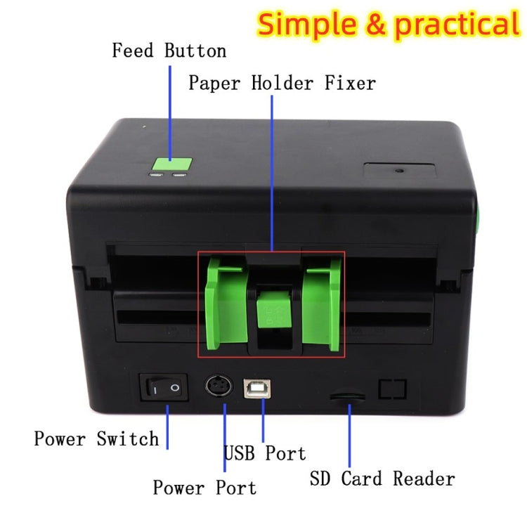 Xprinter XP-108B 4 Inch 108mm Label Printer Thermal Barcode Printer ,Model: USB - Receipt Printers by Xprinter | Online Shopping UK | buy2fix