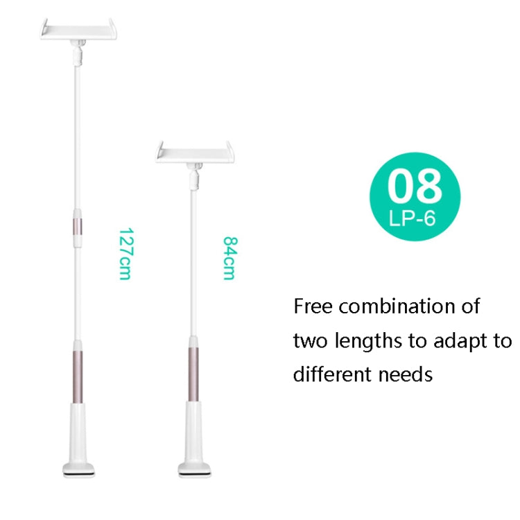 LP-6 Tablet Mobile Phone Lazy Bracket Detachable Bed Bracket, Style: Three-stage (Silver) by buy2fix