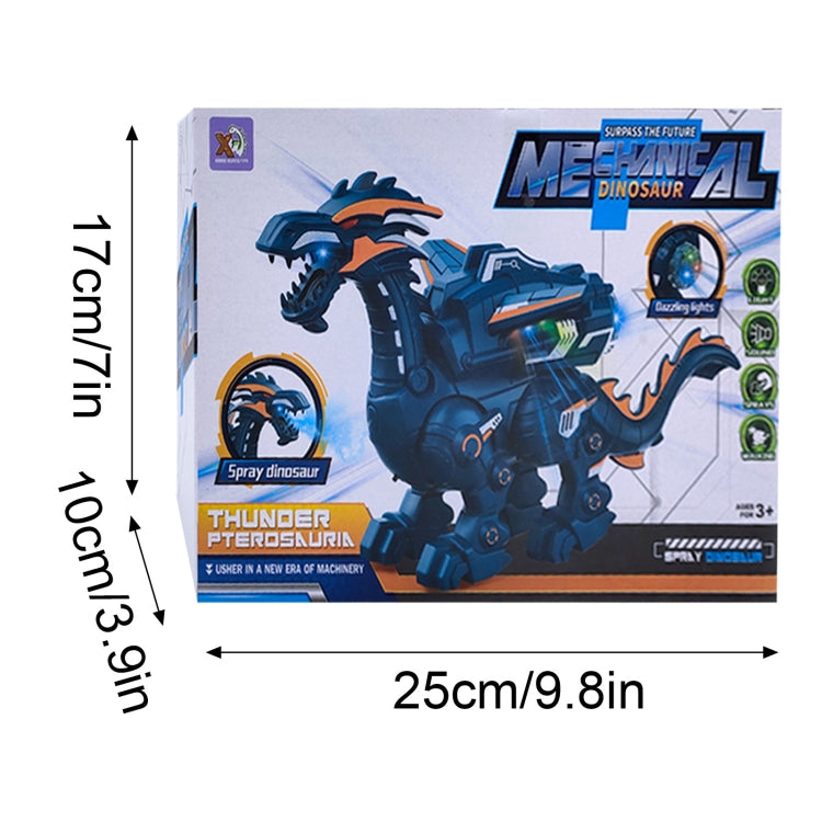 Electric Mechanical Dinosaur Toy Simulation Animal Toy Multifunctional Sound And Light Toy, Style: No Spray-Green by buy2fix