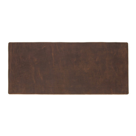 CF9011 Desk Pad Retro Crazy Horse Leather Notebook Computer Mouse Pad Oversized Anti-Slip Desktop Computer Desk Leather Pad(Brown) - Mouse Pads by buy2fix | Online Shopping UK | buy2fix